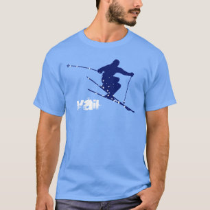 Vail Blue Snow Ski T-Shirt