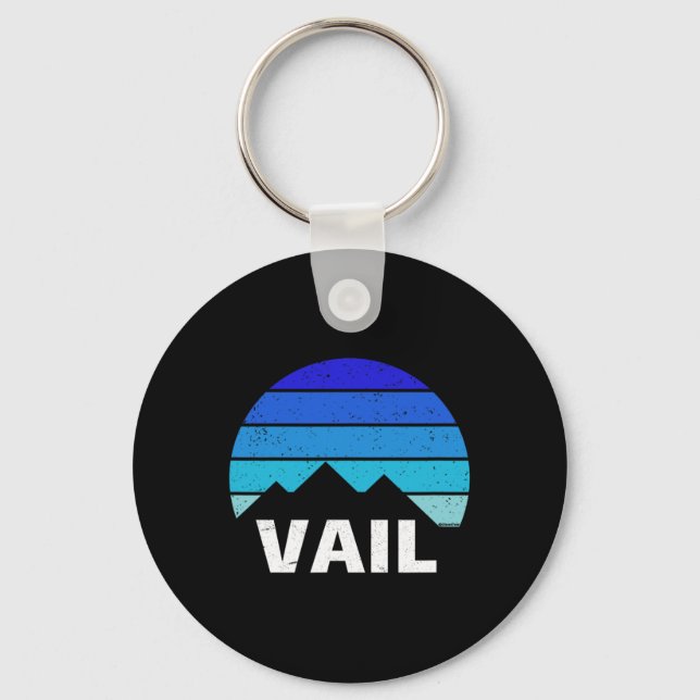Vail, Colorado Bluebird Day  Keychain (Front)