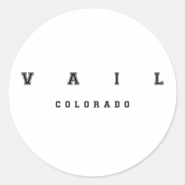 Vail Colorado Classic Round Sticker (Front)