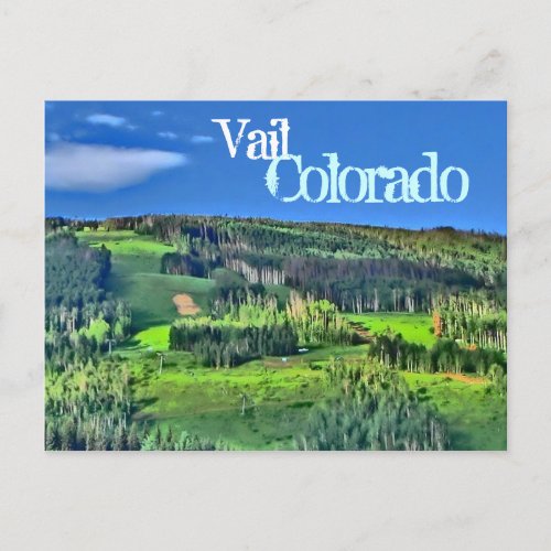 Vail Colorado color postcard