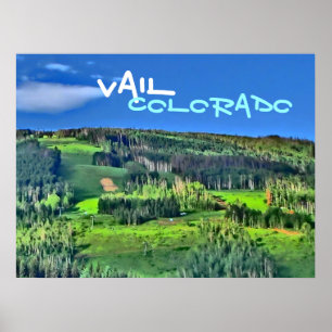 Vail Colorado color poster