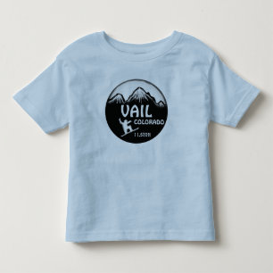Vail Colorado girls toddler snowboard art tee