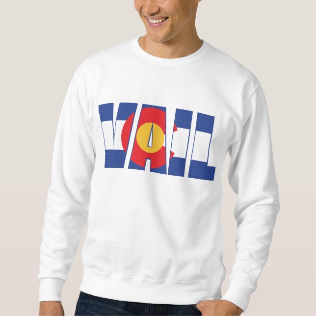 Vail Colorado in the Colorado Flag Sweatshirt (Front)