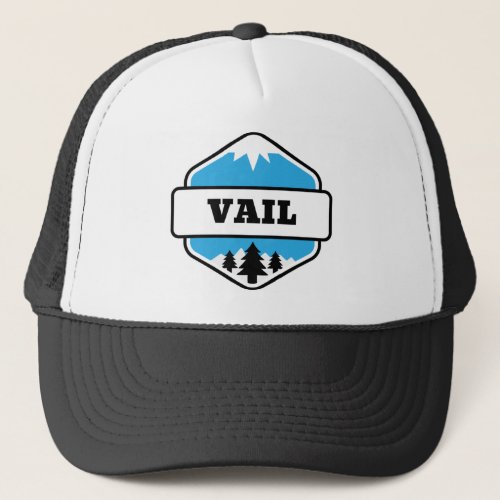 Vail Colorado Mountain and Ski Trucker Hat