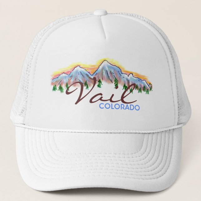 Vail Colorado mountain art hat (Front)
