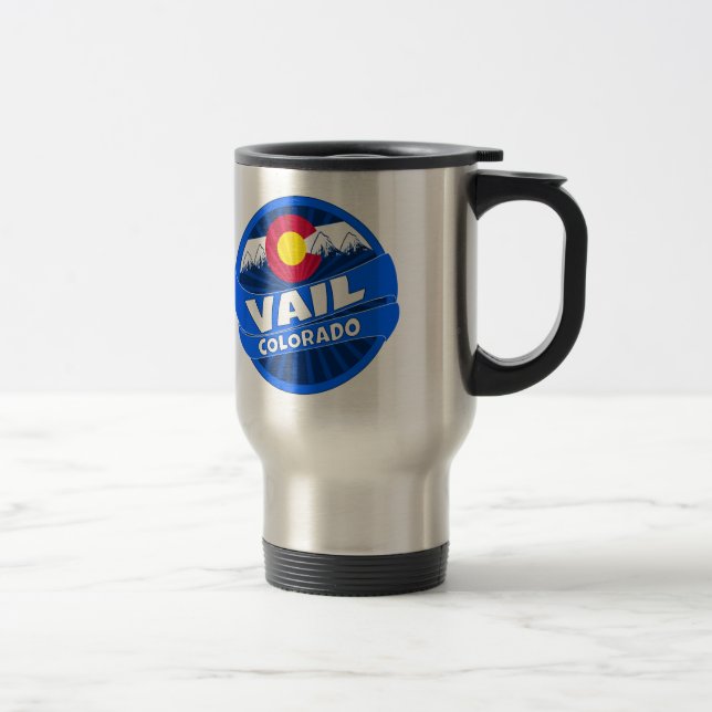 Vail Colorado mountain burst travel mug (Right)