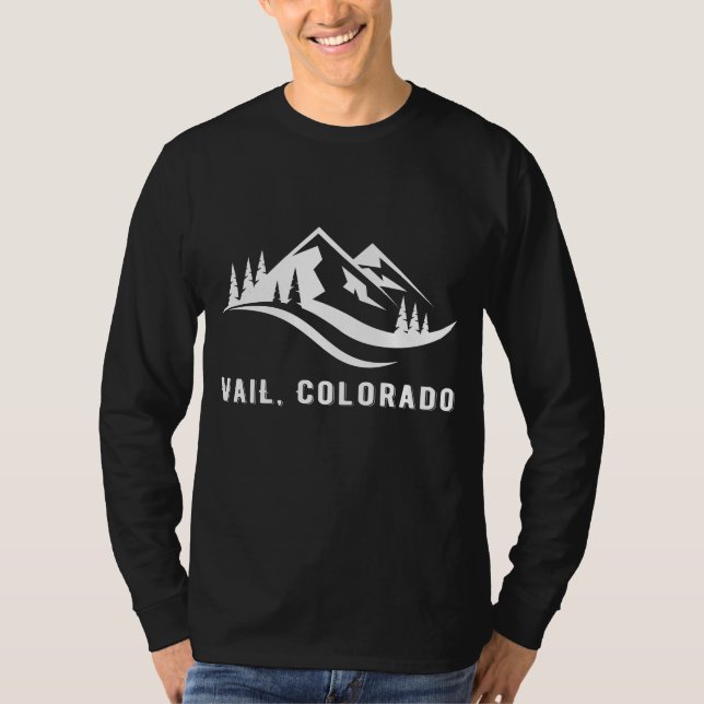 Vail Colorado Mountains Souvenir Memorabilia Winte T-Shirt (Front)