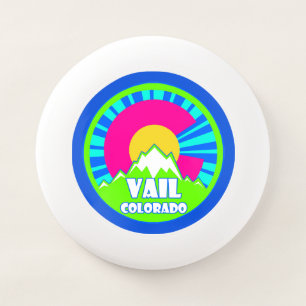 Vail Colorado neon mountains frisbee