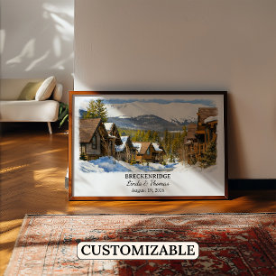 Vail Colorado Poster, Watercolor, Custom Poster