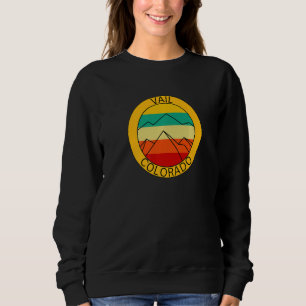 Vail Colorado Retro Mountain Sunset Souvenir Sweatshirt