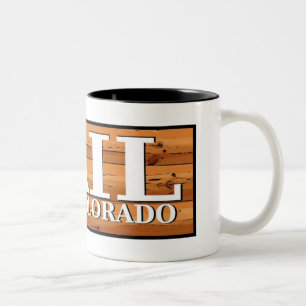Vail Colorado rustic log sign coffee mug