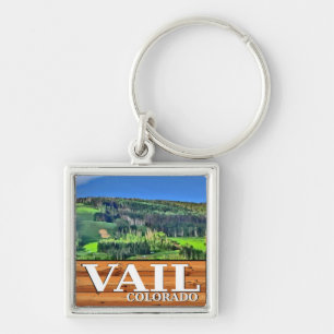 Vail Colorado scenic rustic sign keychain