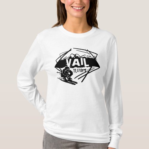 Vail Colorado ski elevation hoodie T_Shirt