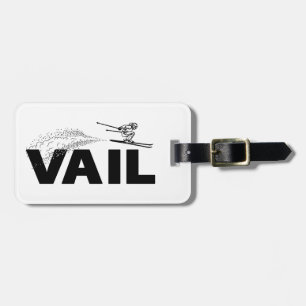 Vail Colorado Ski Jumper Luggage Tag