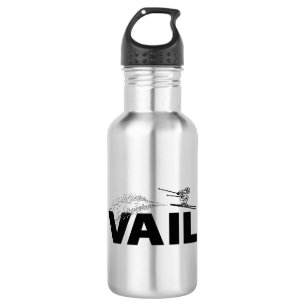 Vail Colorado Ski Jumper Stainless Steel Water Bottle