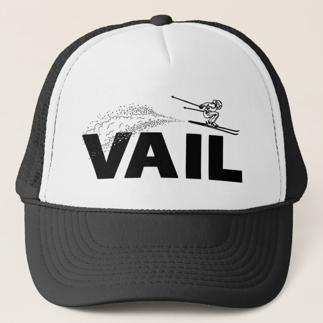 Vail Colorado Ski Jumper Trucker Hat (Front)