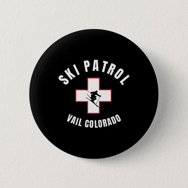 Vail Colorado Ski Patrol  Button (Front)