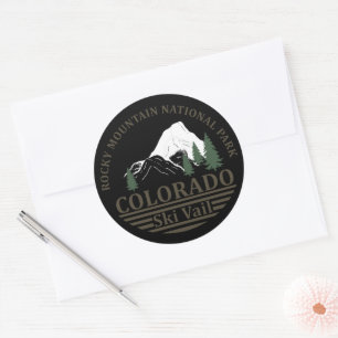 Vail Colorado ski resort Classic Round Sticker