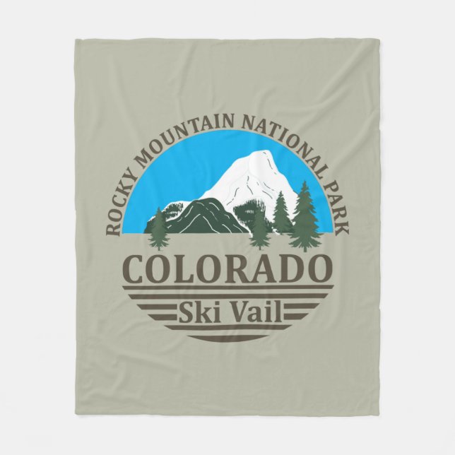 Vail Colorado ski resort Fleece Blanket (Front)