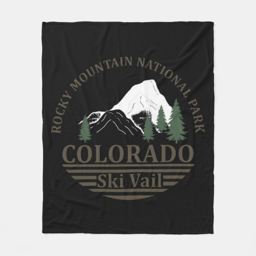 Vail Colorado ski resort vintage Fleece Blanket