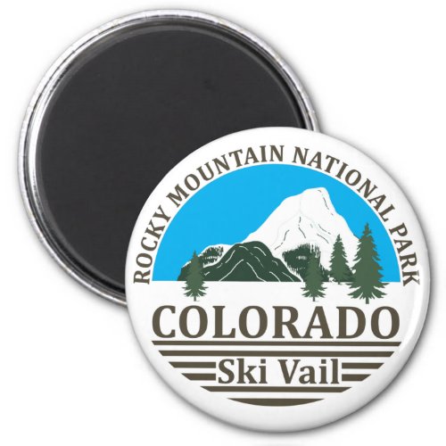 Vail Colorado ski resort vintage Magnet