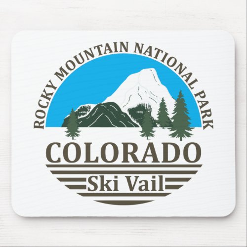 Vail Colorado ski resort vintage Mouse Pad