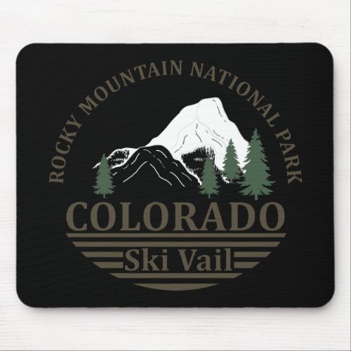Vail Colorado ski resort vintage Mouse Pad