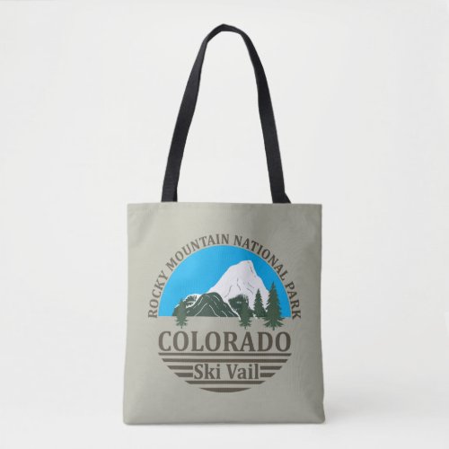 Vail colorado ski resort vintage tote bag