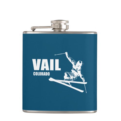 Vail Colorado Skier Flask