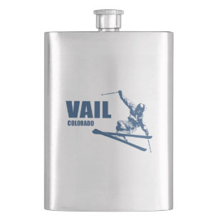 Vail Colorado Skier Flask