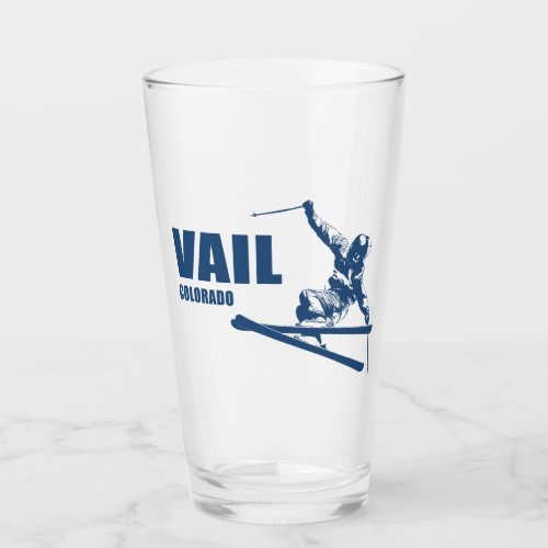 Vail Colorado Skier Glass