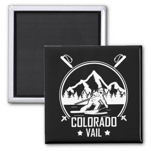 Vail Colorado Skier Magnet