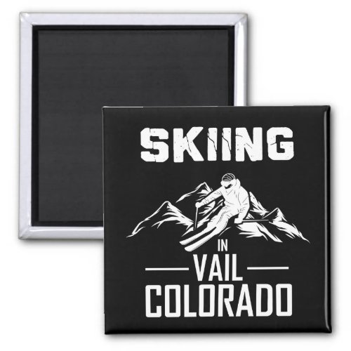 Vail Colorado Skier Magnet