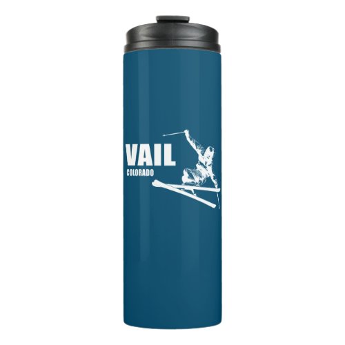 Vail Colorado Skier Thermal Tumbler