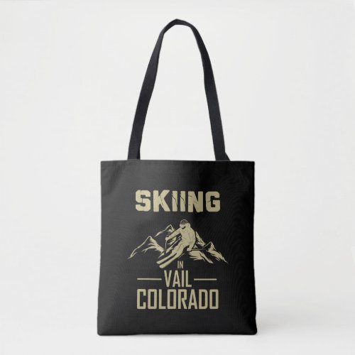 Vail Colorado Skier Tote Bag