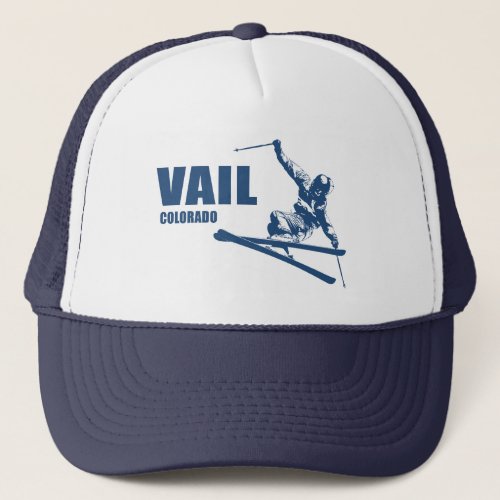 Vail Colorado Skier Trucker Hat