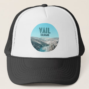 Vail Colorado Snow Mountains Vintage Trucker Hat