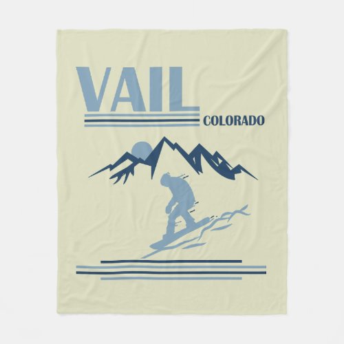 Vail Colorado snowboarder Fleece Blanket