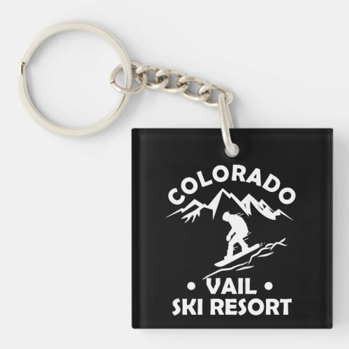 Vail Colorado snowboarder Keychain