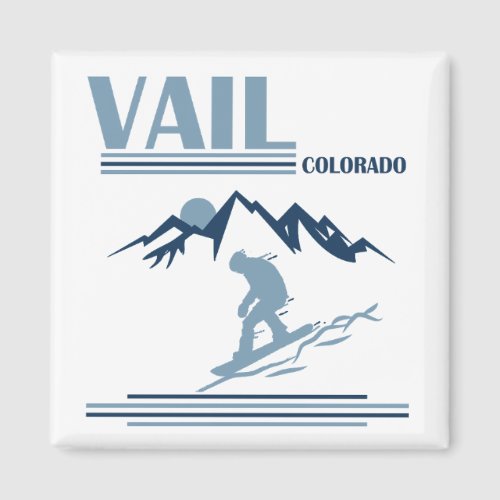 Vail Colorado snowboarder Magnet