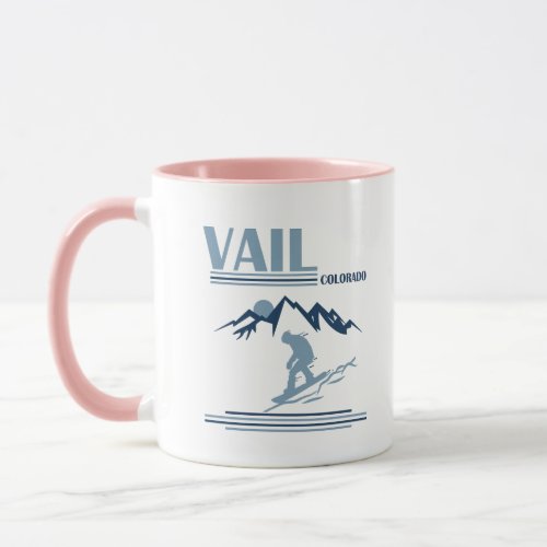 Vail Colorado snowboarder Mug