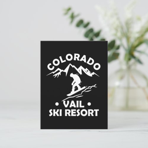 Vail Colorado snowboarder Postcard