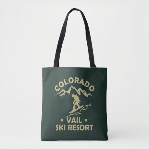 Vail Colorado snowboarder Tote Bag