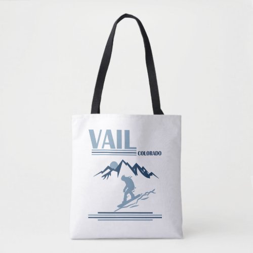 Vail Colorado snowboarder Tote Bag