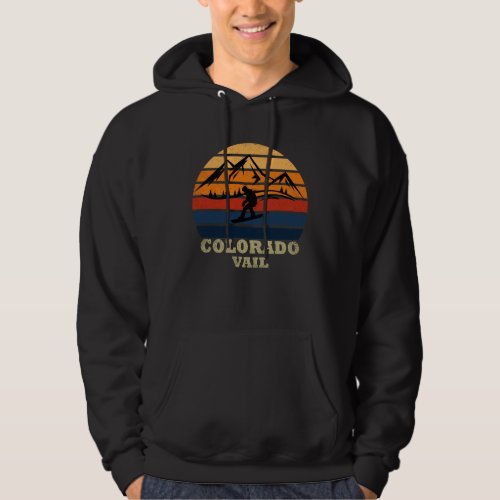 Vail Colorado snowboarder vintage Hoodie