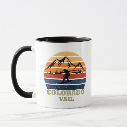 Vail Colorado snowboarder vintage Mug