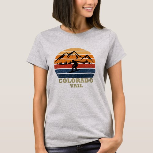 Vail Colorado snowboarder vintage T_Shirt