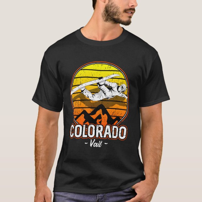 Vail Colorado Snowboarding T-Shirt (Front)