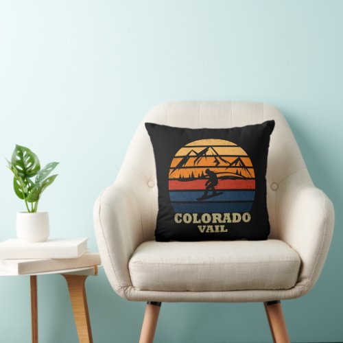 Vail Colorado Throw Pillow