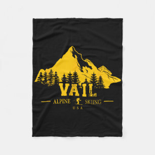 Vail Colorado Usa Ski Resort Alpine Skiing Souveni Fleece Blanket